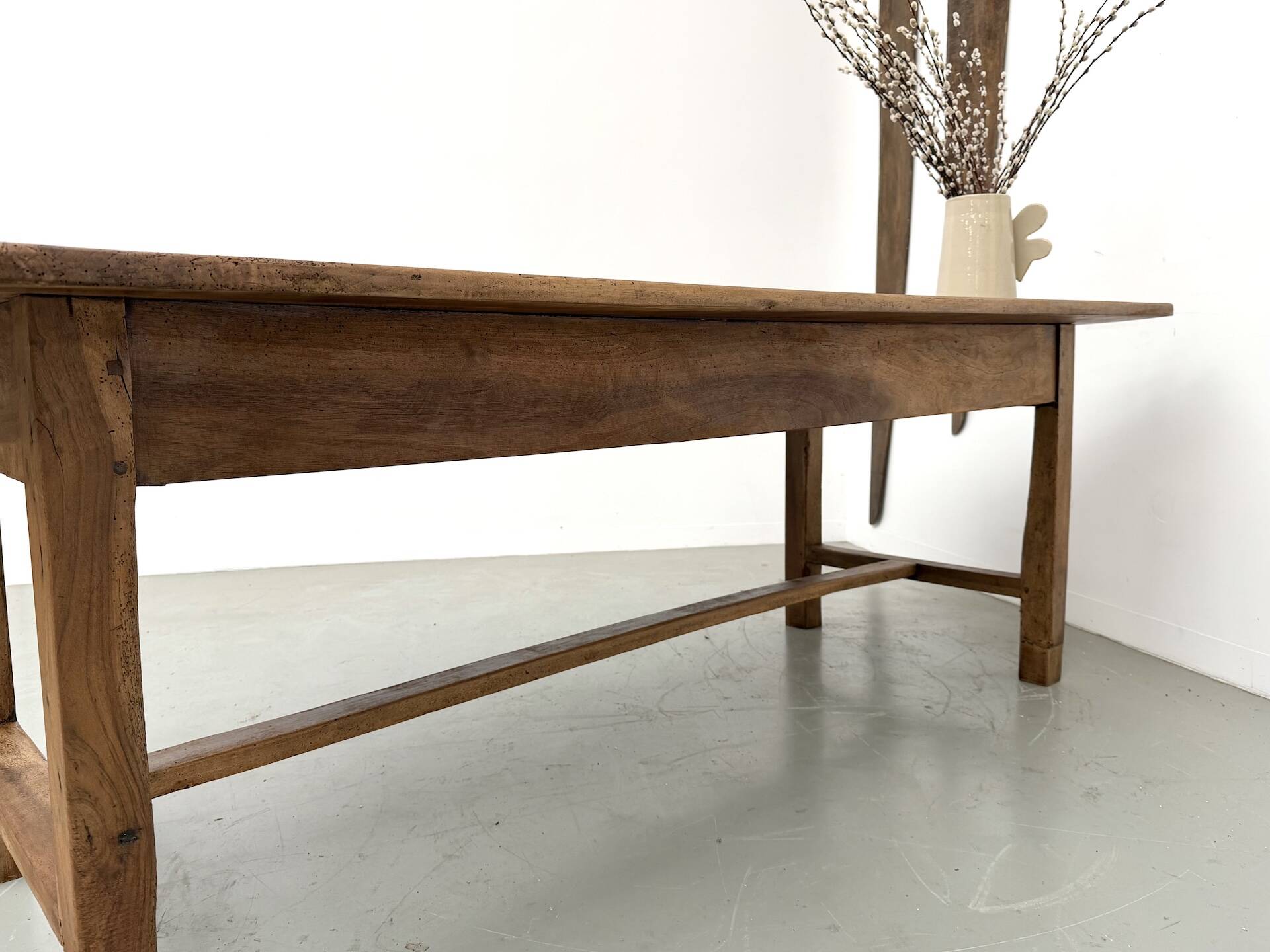 French farmhouse table in solid walnut, circa 1920