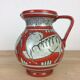 Fratelli Fanciullacci horse vase, orange ceramic