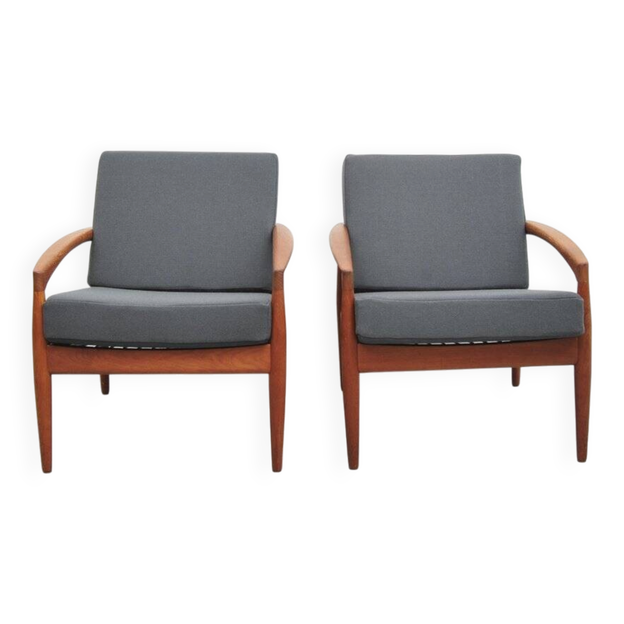 2x Model 121 Paper Knife armchairs by Kai Kristiansen for Magnus Olsen