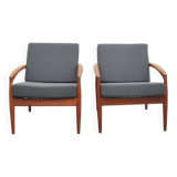 2x Model 121 Paper Knife armchairs by Kai Kristiansen for Magnus Olsen