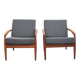 2x Model 121 Paper Knife armchairs by Kai Kristiansen for Magnus Olsen