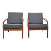 2x Model 121 Paper Knife armchairs by Kai Kristiansen for Magnus Olsen