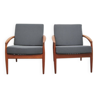 2x Model 121 Paper Knife armchairs by Kai Kristiansen for Magnus Olsen