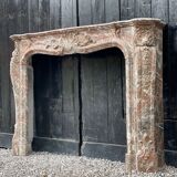 Louis XV style fireplace in rance marble circa 1880
