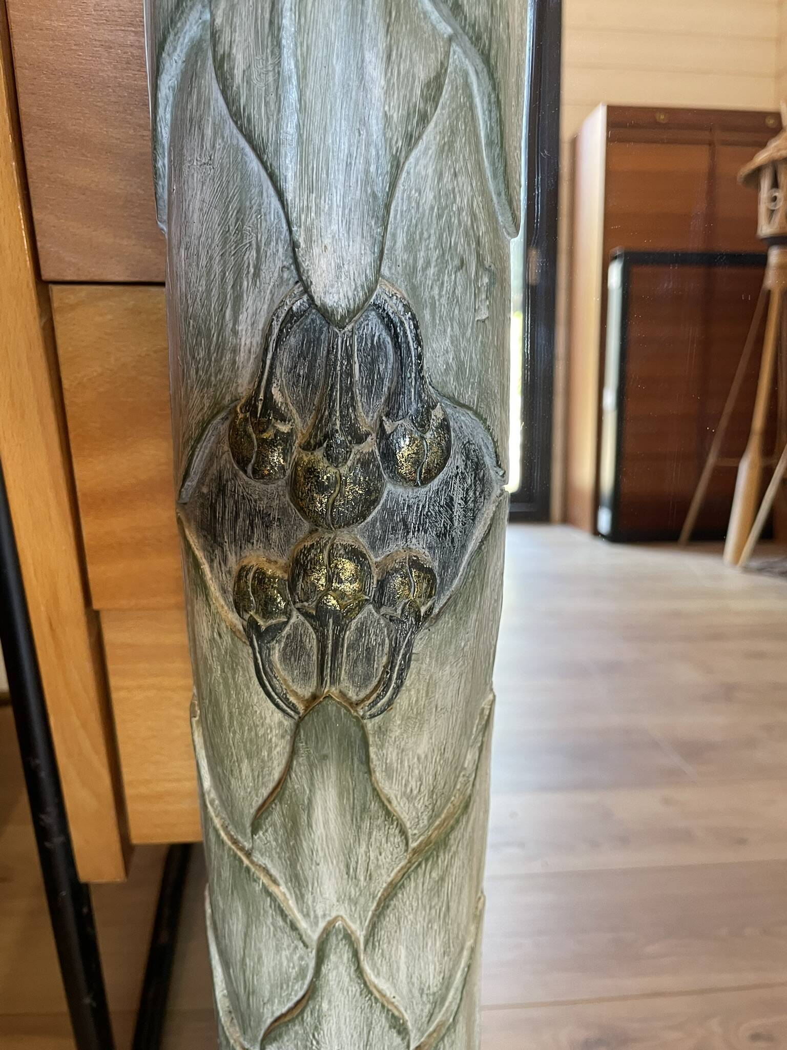 Handcrafted Sculpted Wood Mirror Vincent Gift - Creation What's - 60x100