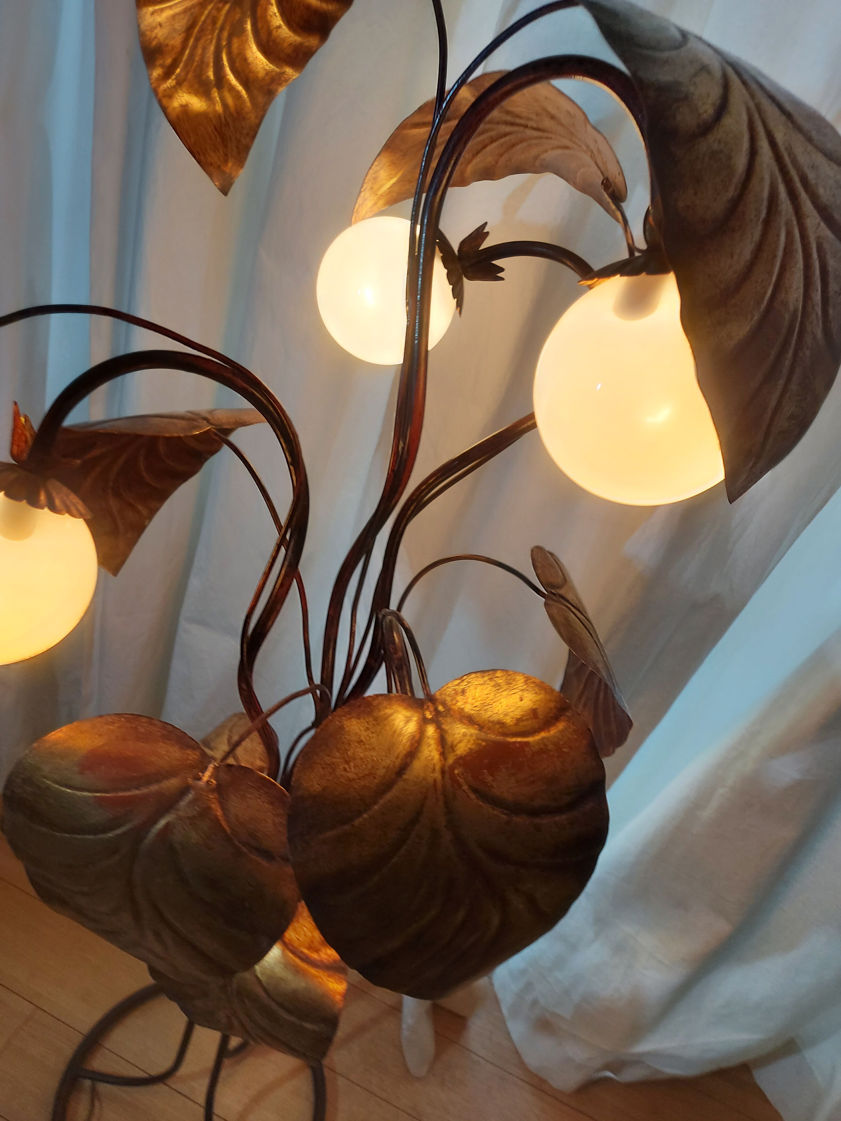 Floor lamp rhubarb leaf 70s