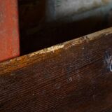18th-century Scandinavian popular art oak chest with carved panels, dated 1764.