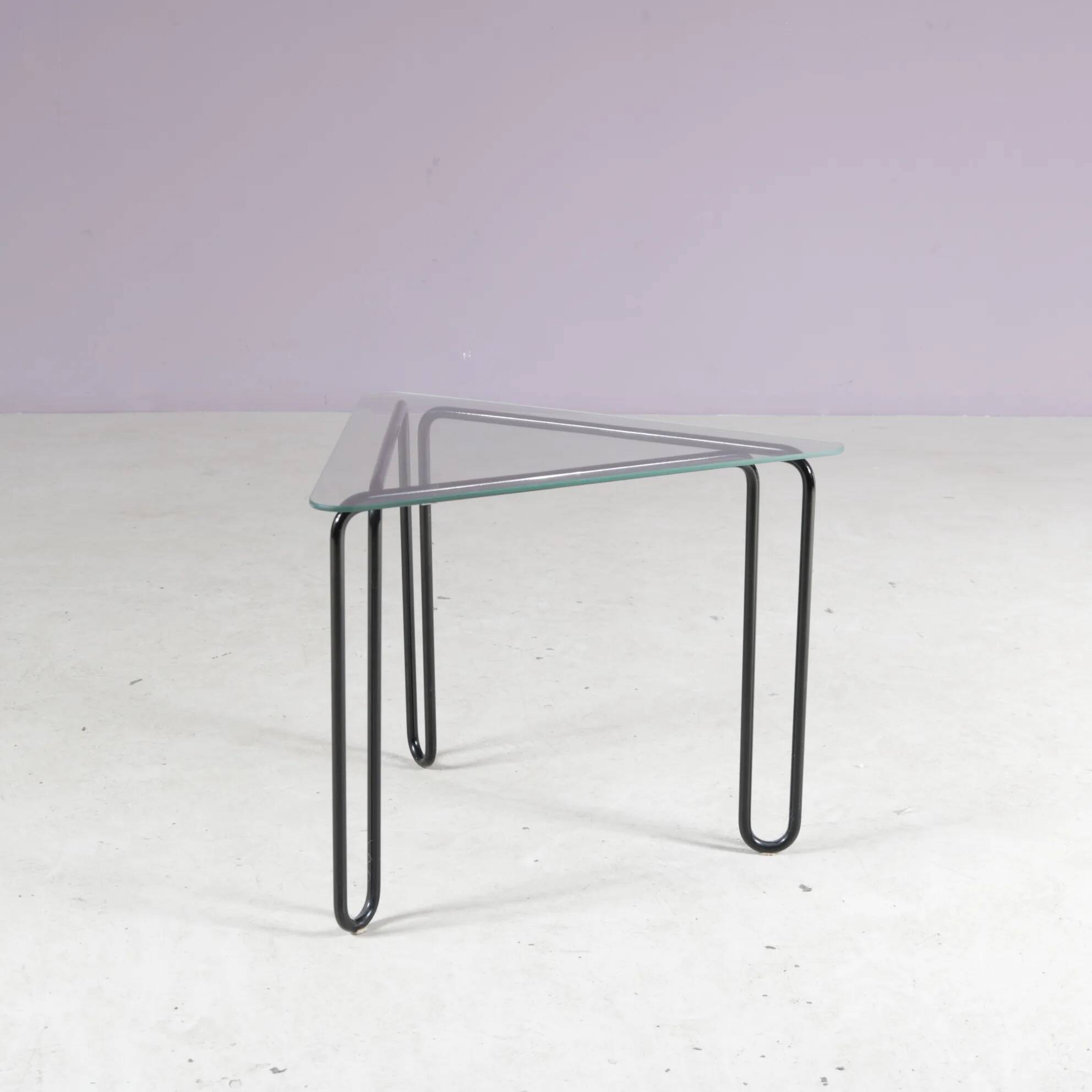 1980s wire metal side table from the Netherlands