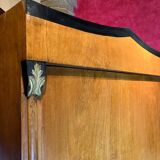Biedermeier Armoire with Intricate Carvings and Urn Shape