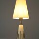 Cream & brass table lamp, Italian modernist, 1950s