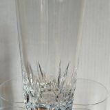 Six vintage crystal long drink juice glasses