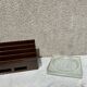 Glass brick lumax nevada empty pocket ashtray vintage 60s