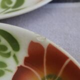 Set of 6 flat ceramic plates