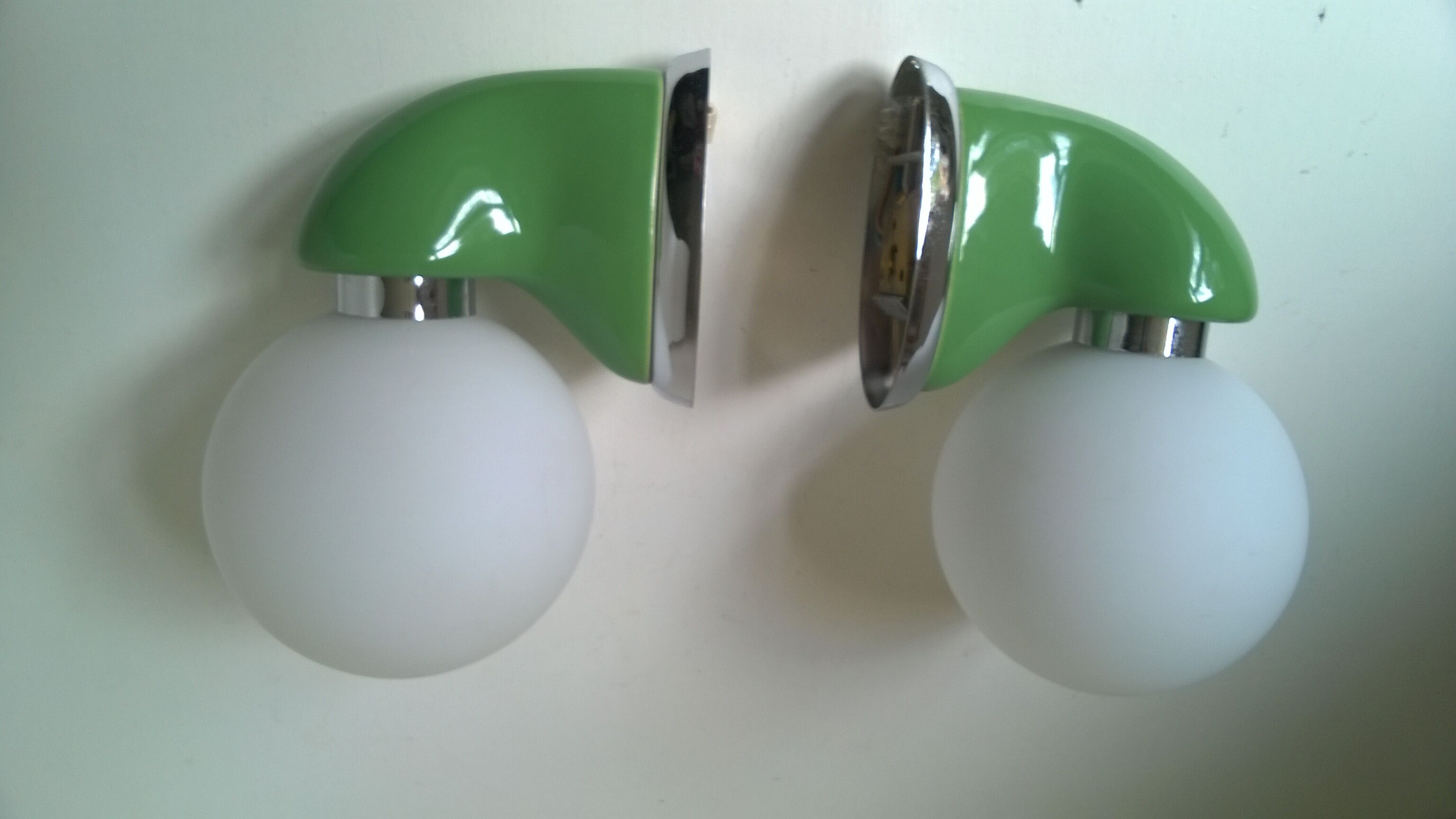 Paire de appliques murales S.D.B  Villeroy & Boch par Luigi Colani 1970
