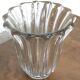 Molded crystal vase Pierre d'Avesn (Pierre Girre) 1940s