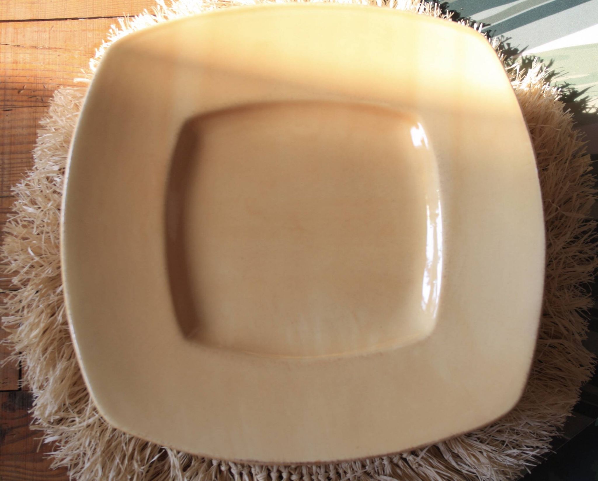 Assiettes carrées Ceramiche Toscane- jaunes