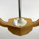 Mid-century Wood & Glass Chandelier by Dřevo Humpolec, 1960's