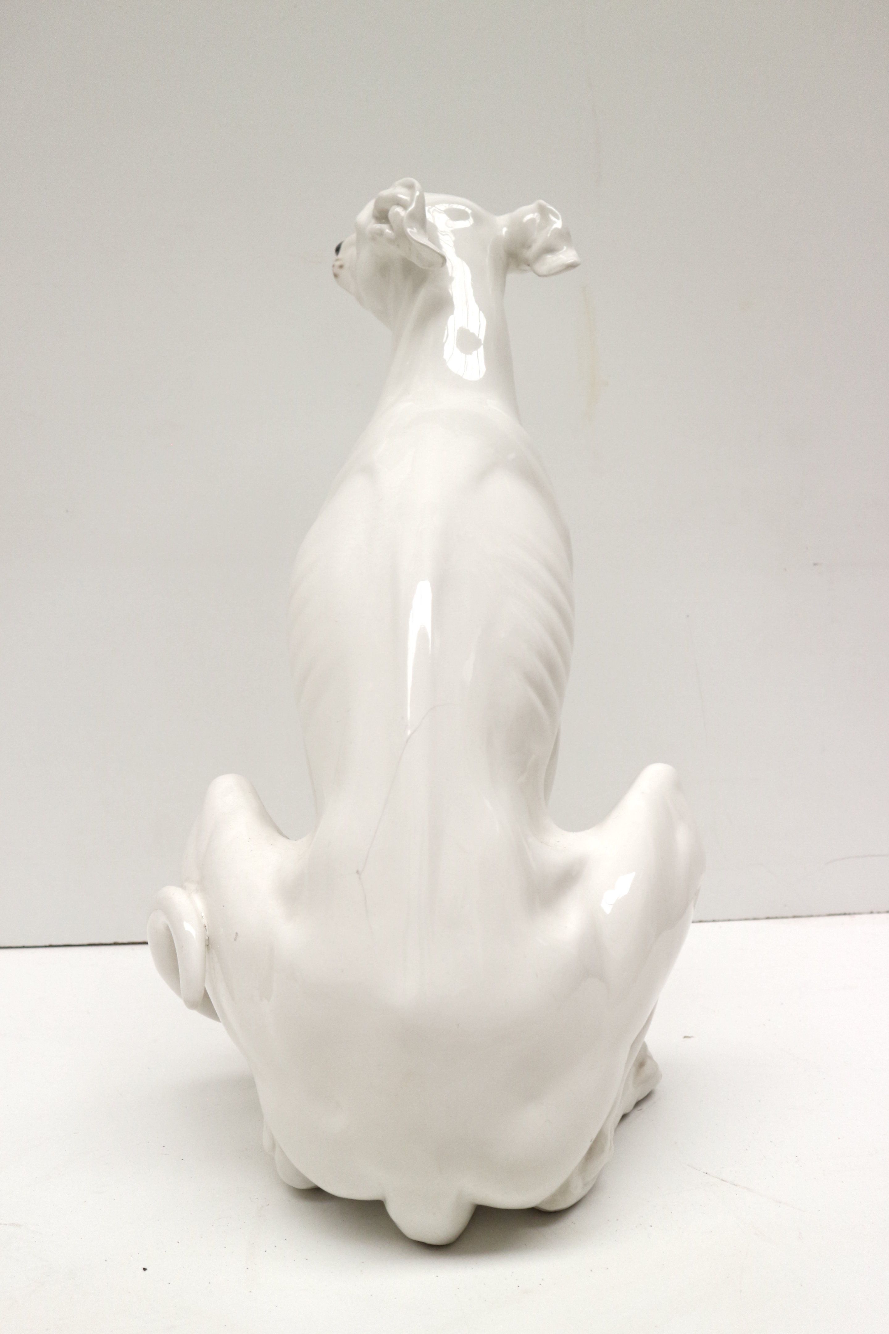 Vintage Italian design hand painted ceramic dog