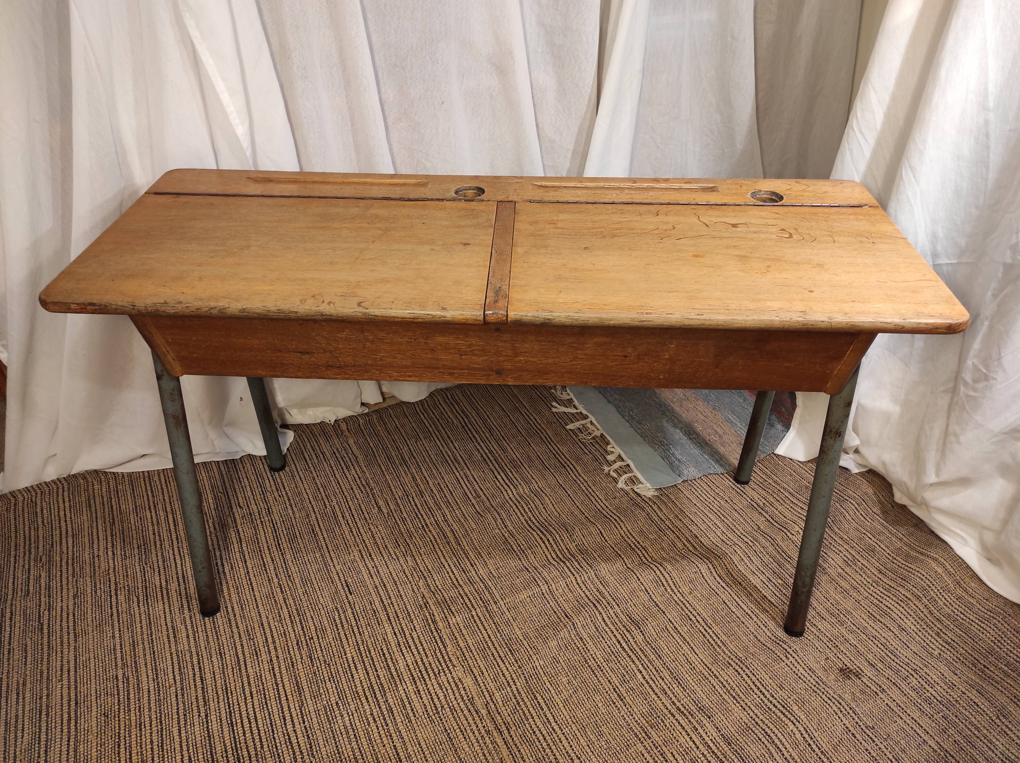 School desk table with locker 1960
