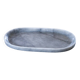 Plateau oval en marbre gris