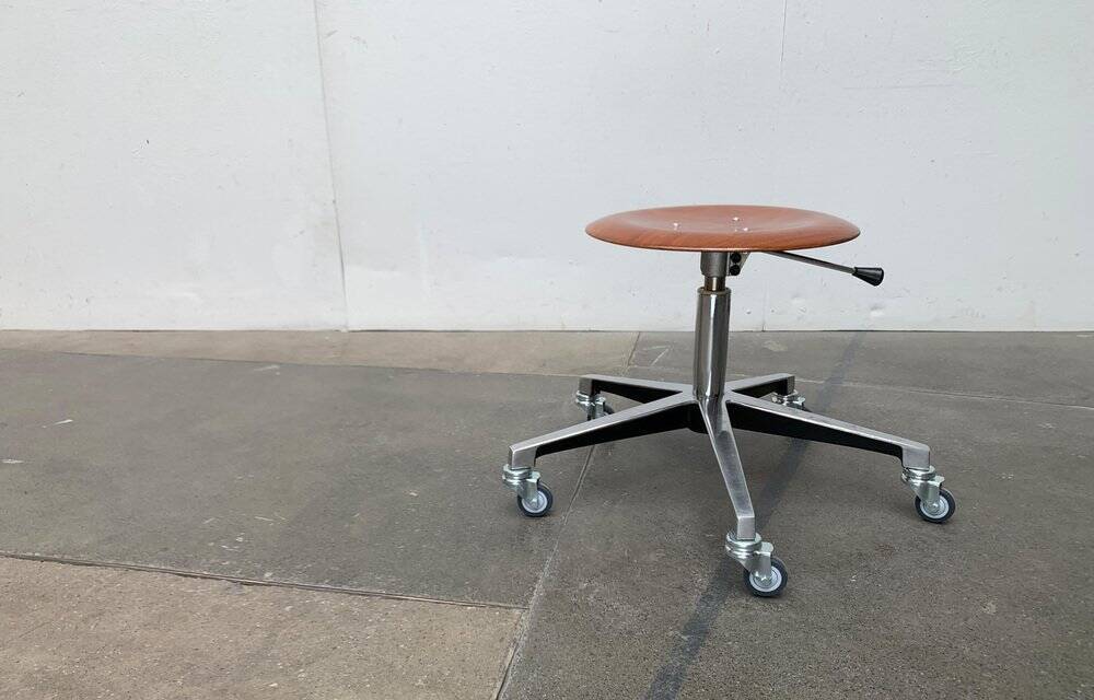 Mid-century German industrial swivel office stool by Schmitz, 1960s