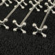 Christofle 12 holder knives balls model atomium very good condition ref CH10PC