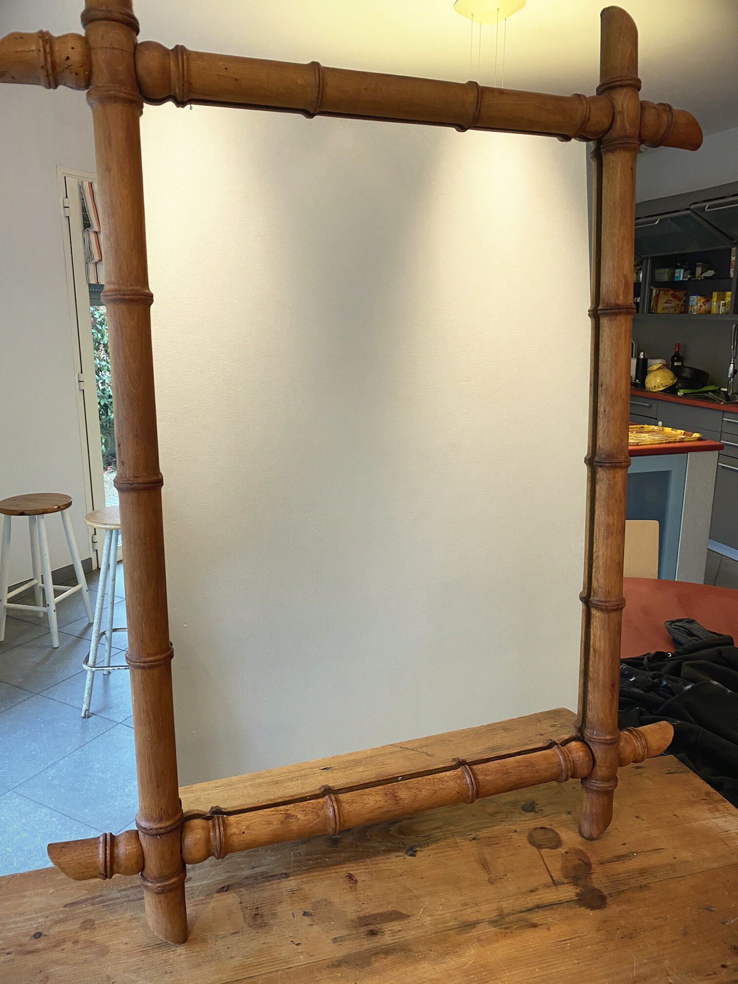 Mirror Bamboo colonial style 65x85cm