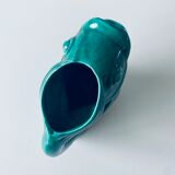 Vintage pitcher green fish shape