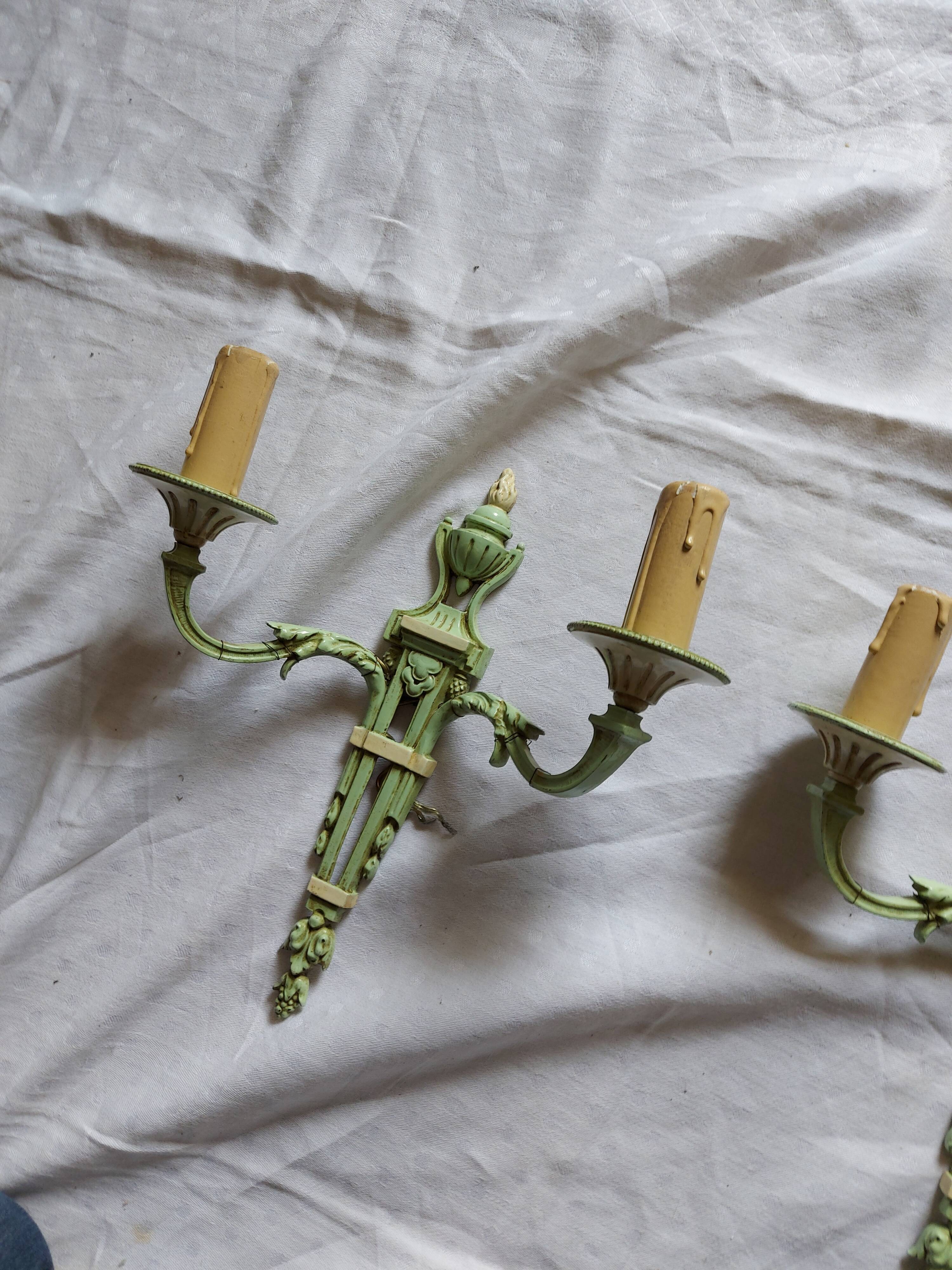 Paire d'appliques style Louis XVI