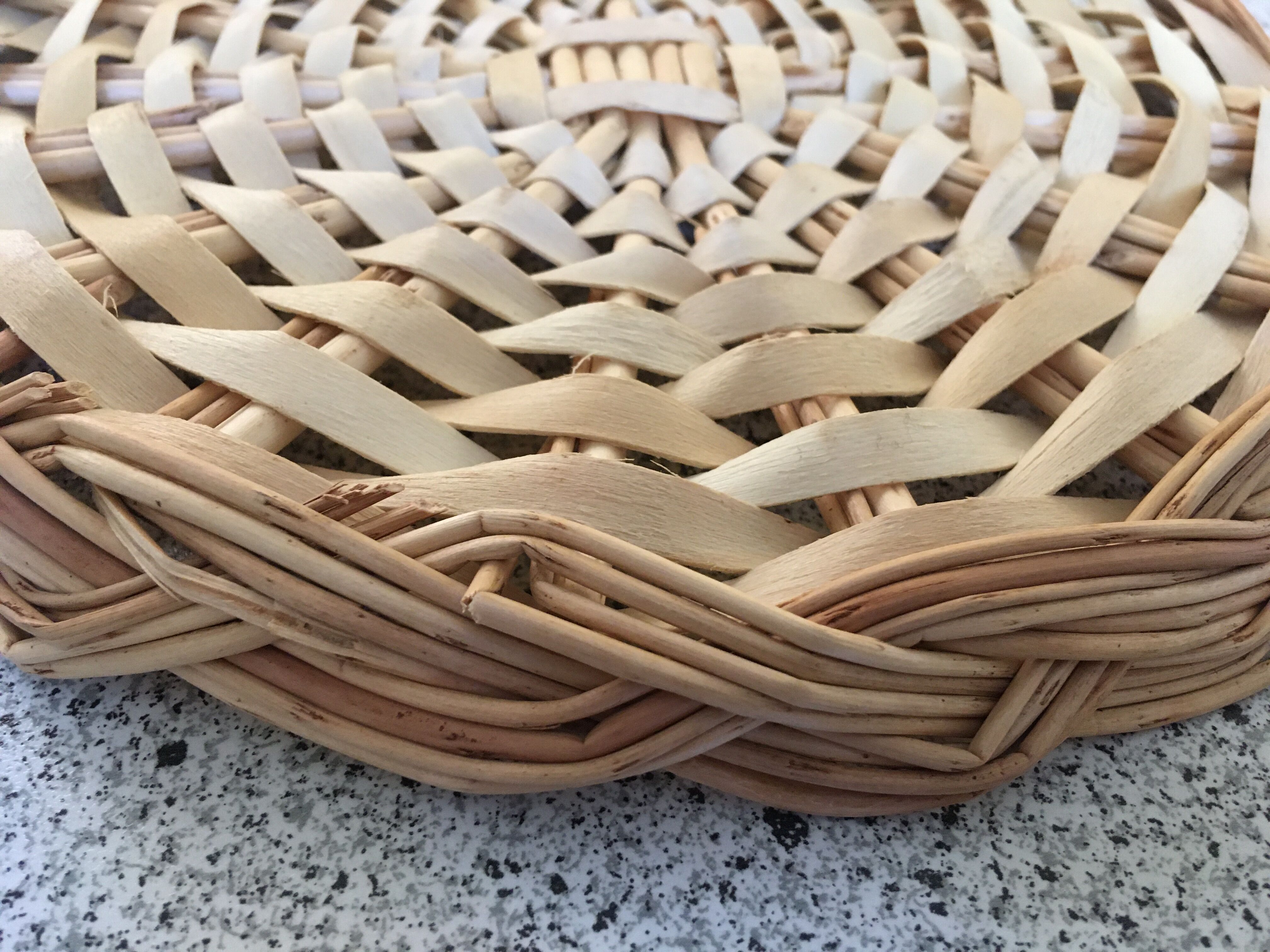 Cheese platter or vintage wicker cake dish
