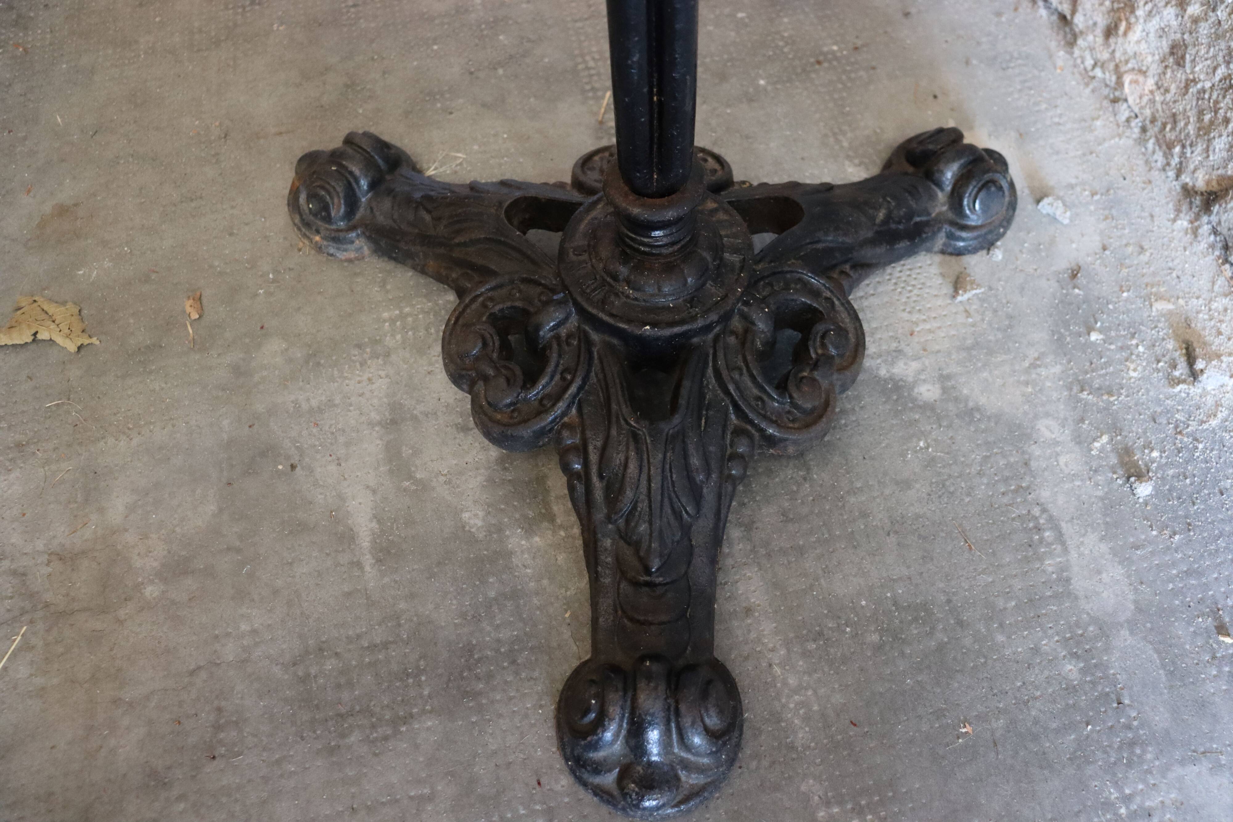 White marble bistro table