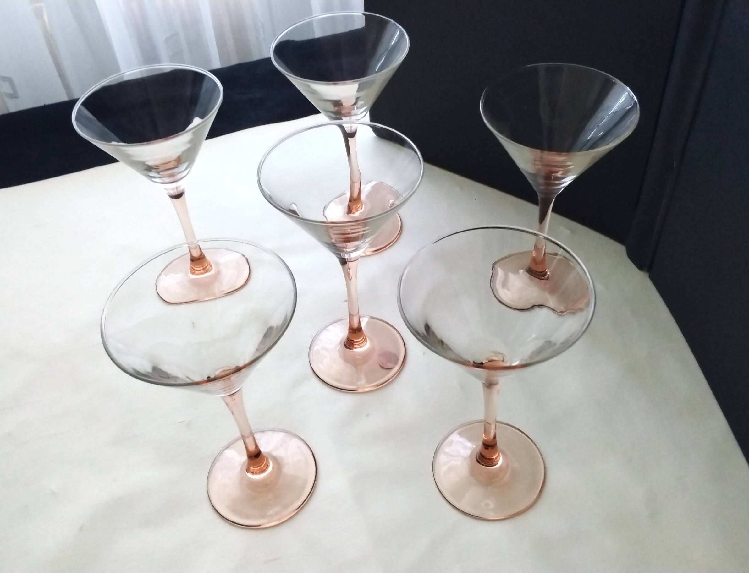 6 Verres à cocktail Luminarc Jambe rose