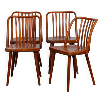 Ensemble de 4 chaises vintage par Antonin Suman pour Ton, 1960