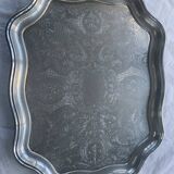 Large chiseled metal top vintage floral pattern