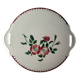 Sarreguemines earthenware cake plate, Épernay pattern