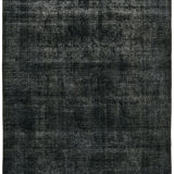 Hand-knotted persian antique 1970s 292 cm x 466 cm black wool carpet