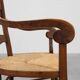 French Provincial Ladder‑Back Armchair with Woven Rush Seat, 19th century