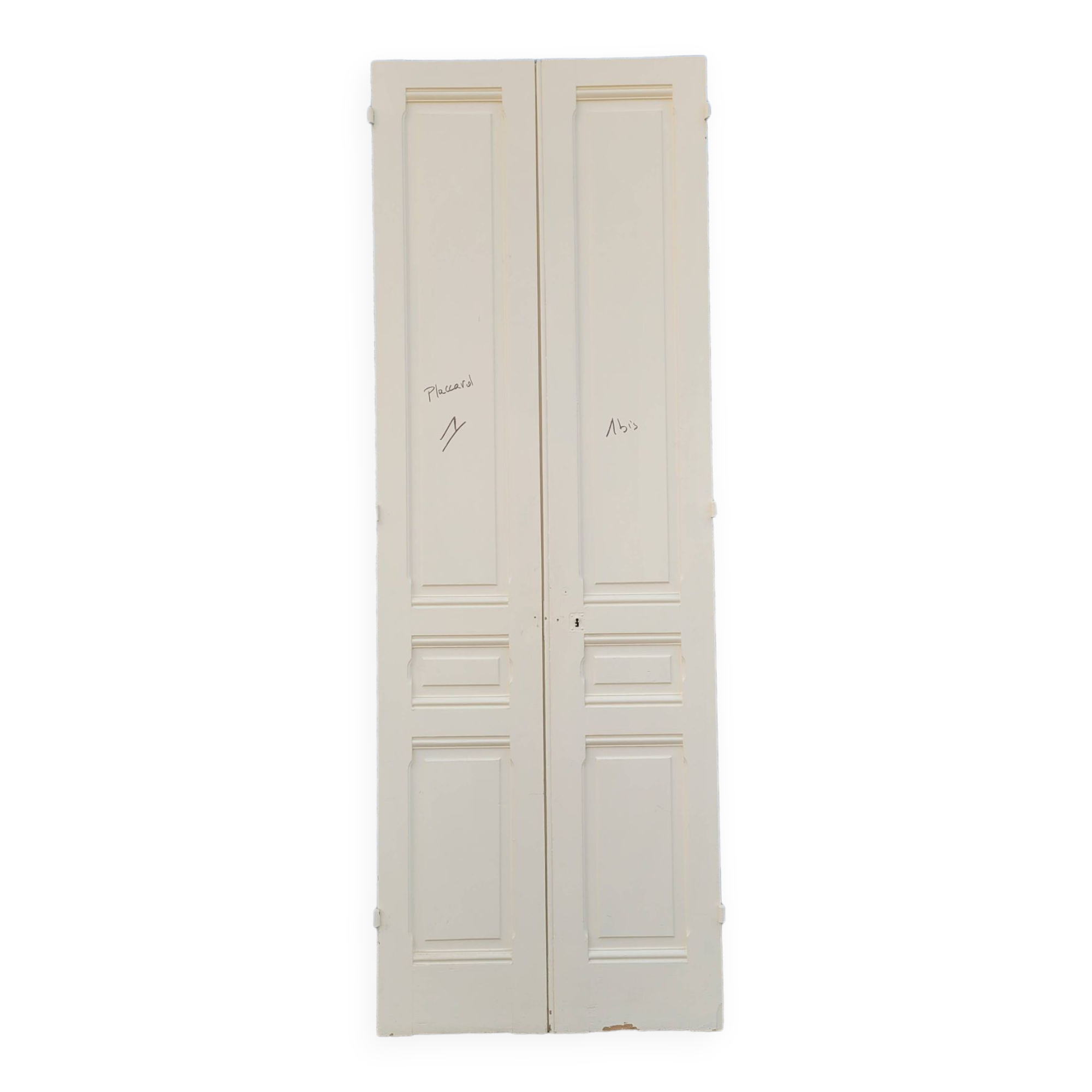 Paire de portes de placard en sapin