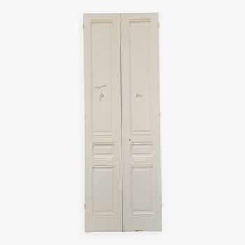 Pair of fir cupboard doors