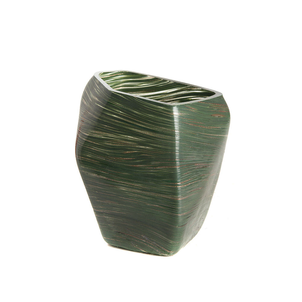 Dorian vase matte green glass paste