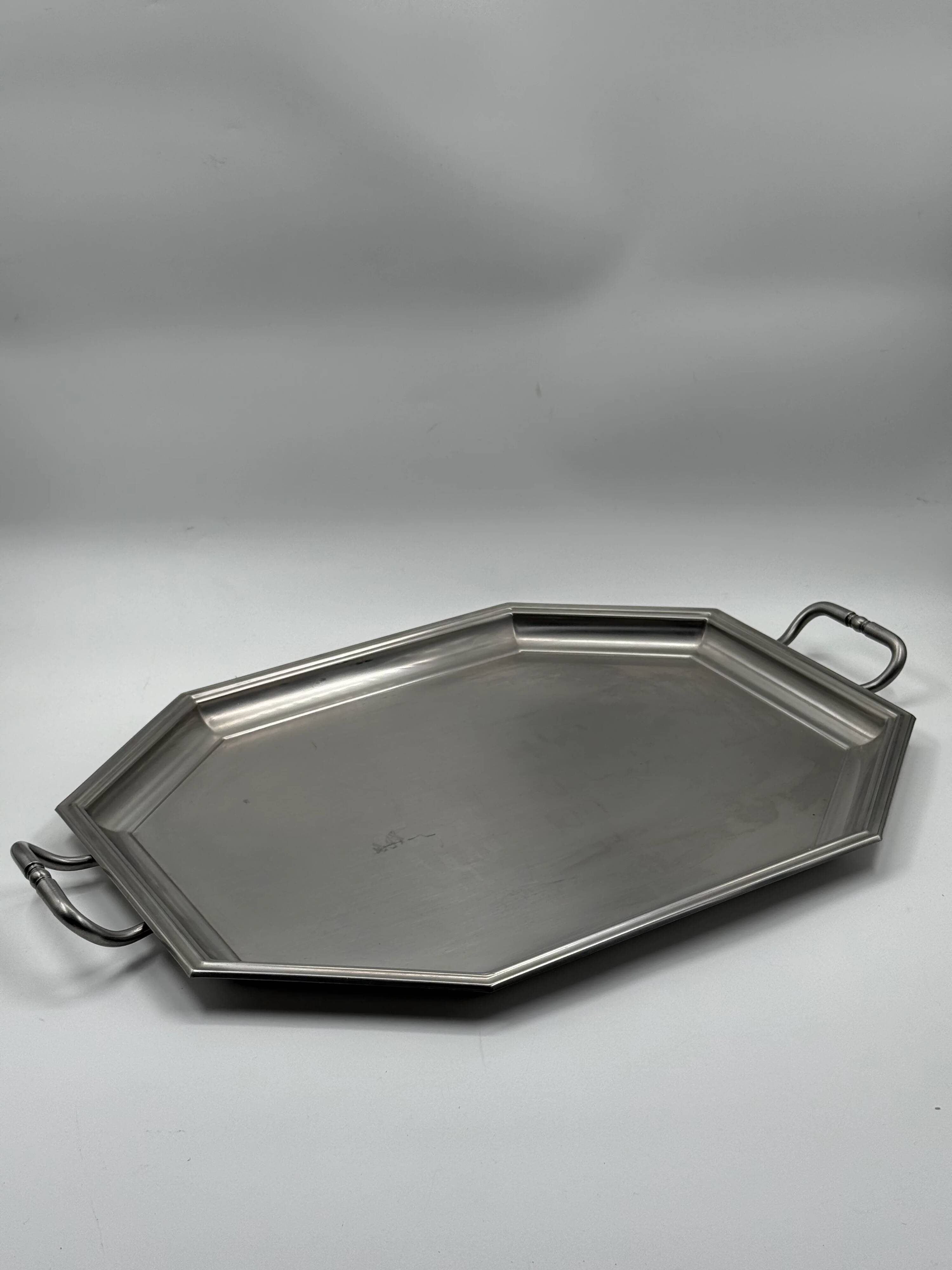 Vintage French metal serving tray