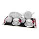 Ceramic Tea Set by Mas for Memphis Milano, 1980s, Set of 7