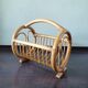 70s bamboo magazine holder