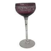 Verre à vin 14cl cristal de Nancy Houillon doublé améthyste art deco