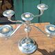 English silver candelabra candlestick