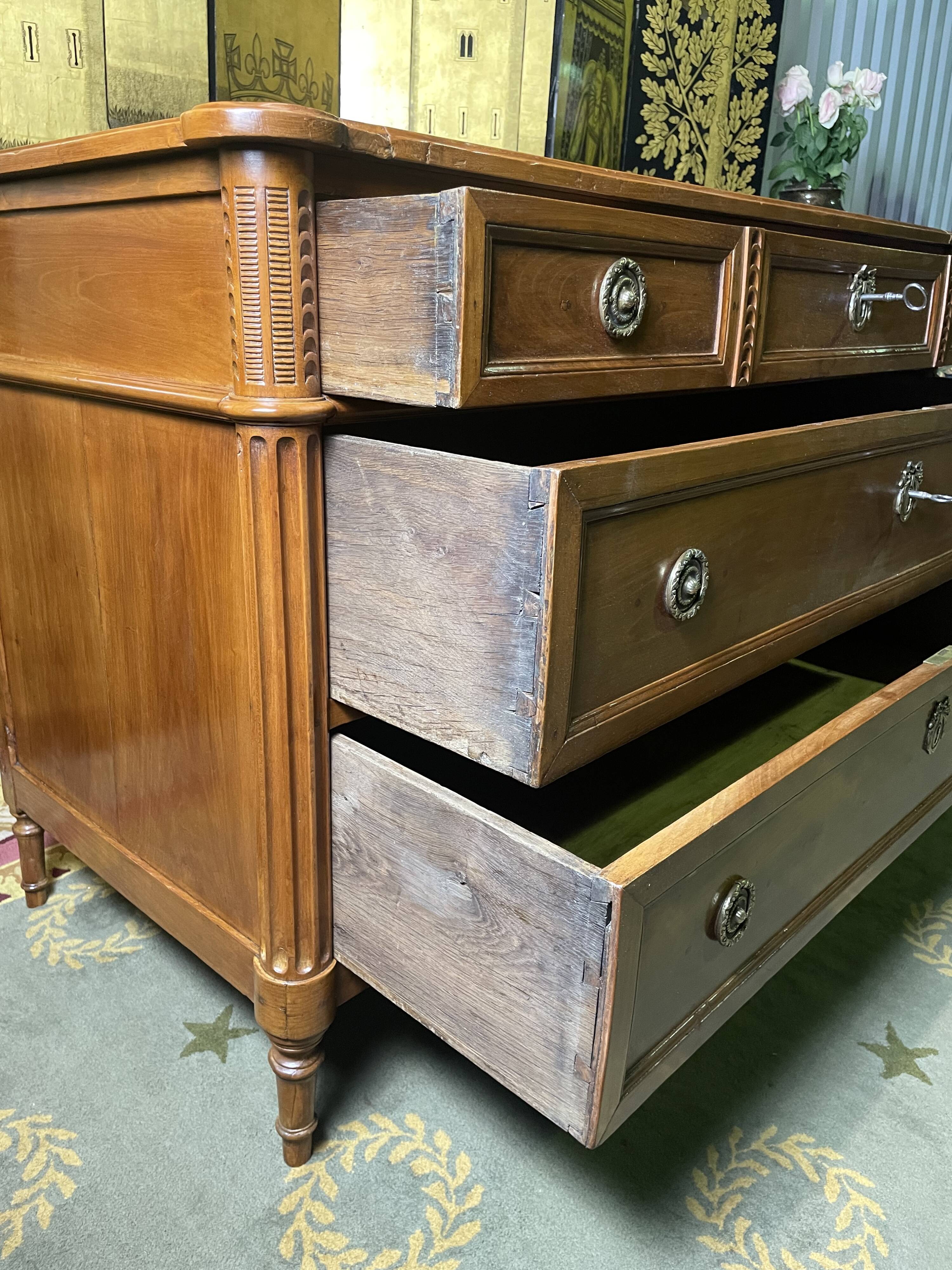 Restored Louis XVI period chest of drawers