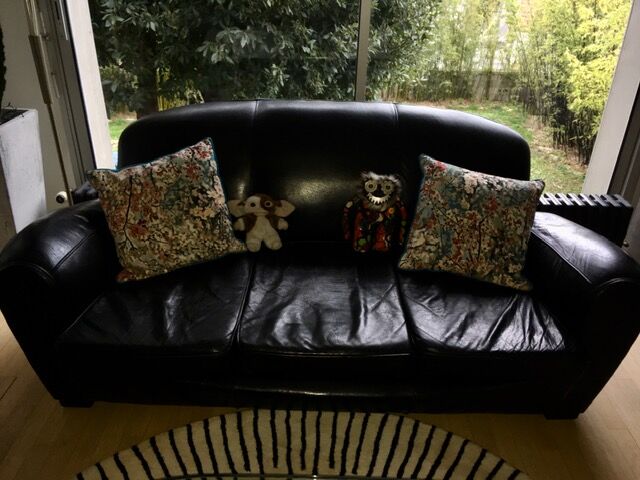 Canape Leather type Pullman 1940 3 places