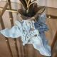 brass and pewter floral lamp 1900 art nouveau murano tulip 37x16