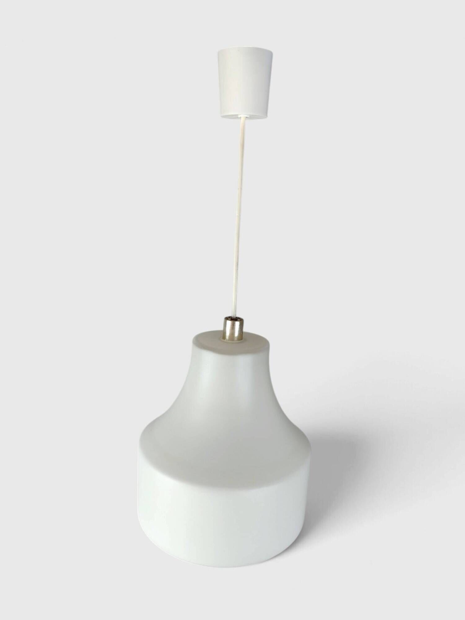 Vintage white opaline glass pendant – 1960s