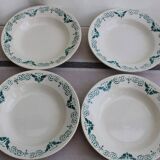 set of 8 ceramic plates "butterflies"